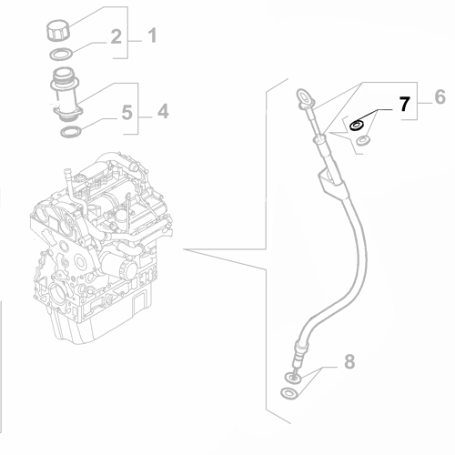 1x Genuine Dipstick Gasket - Fiat Ducato 2001-Onwards | 504027969