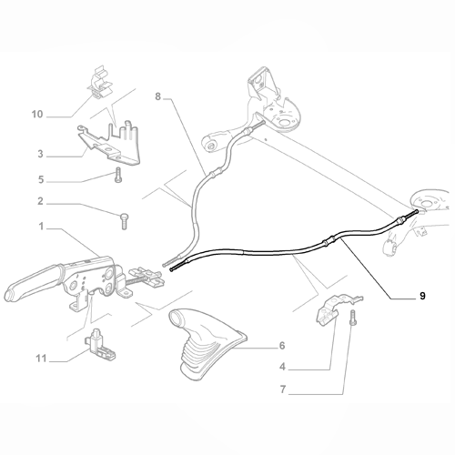 Genuine Rear Left Handbrake Cable - Fiat Punto / Grande Punto | 51846220