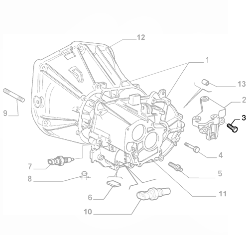 1x Genuine Gearbox Bracket M8X20 Screw - Fiat / Alfa Romeo / Lancia | 18752224