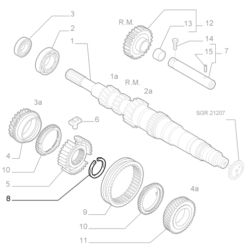 Genuine Transmission Gear Retainer Ring - Fiat / Alfa Romeo / Lancia | 7764481