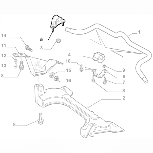 Genuine Stabiliser Mount - Fiat Palio / Doblo | 51744226