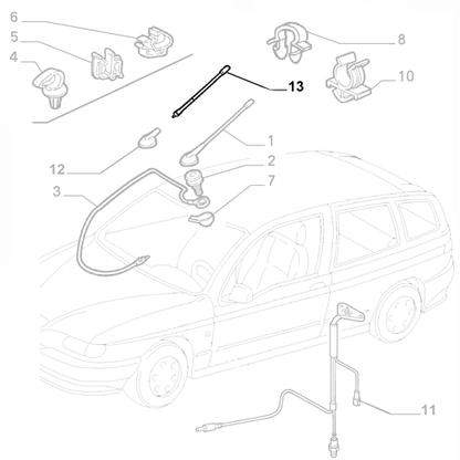 Genuine Antenna Stalk - Fiat / Alfa Romeo / Lancia | 46790167