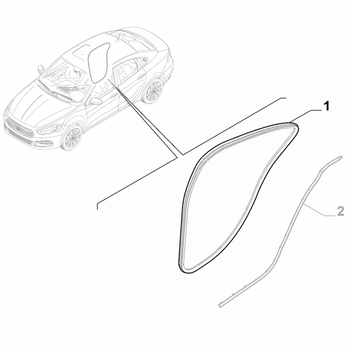Genuine Rear Door Rubber Seal - Fiat Tipo 2015-Onwards | 52102248