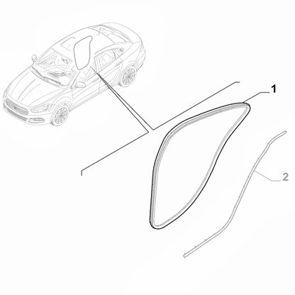 Genuine Rear Door Rubber Seal - Fiat Tipo 2015-Onwards | 52102248