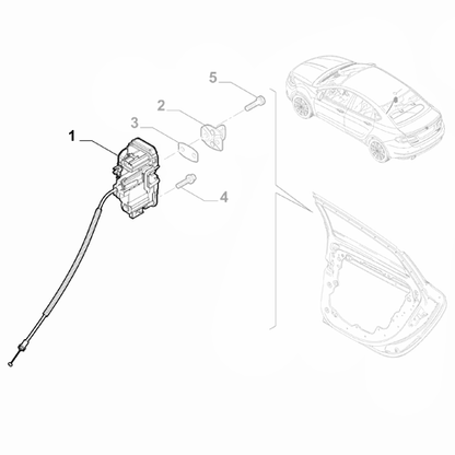 Genuine Rear Left Door Lock - Fiat Tipo 2015-Onwards RHD | 52016000