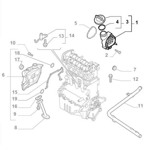 Genuine Oil Pump Cover - Alfa Romeo / Fiat / Jeep / Lancia | 55212606