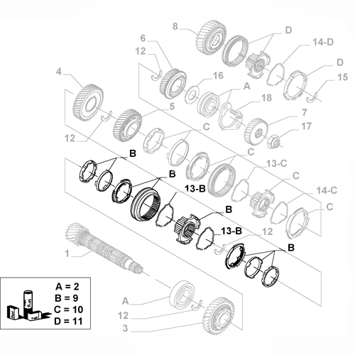 Genuine 1-2 Gear Synchronizer - Fiat Ulysse / Scudo | 1682770480