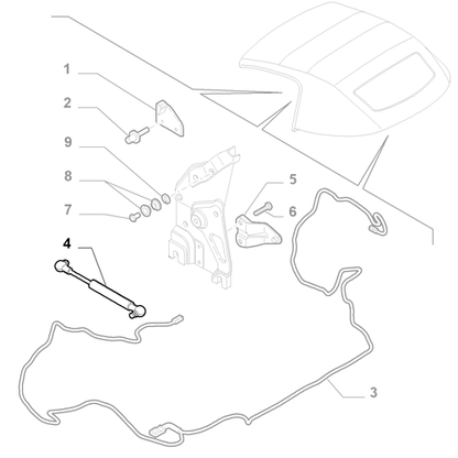 Genuine Folding Roof Prop - Alfa Romeo Spider 2006-2010 | 71746547