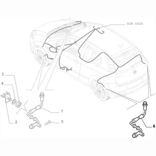 Genuine Rear ABS Sensor Drum - Fiat Punto / Grande Punto | 55703974