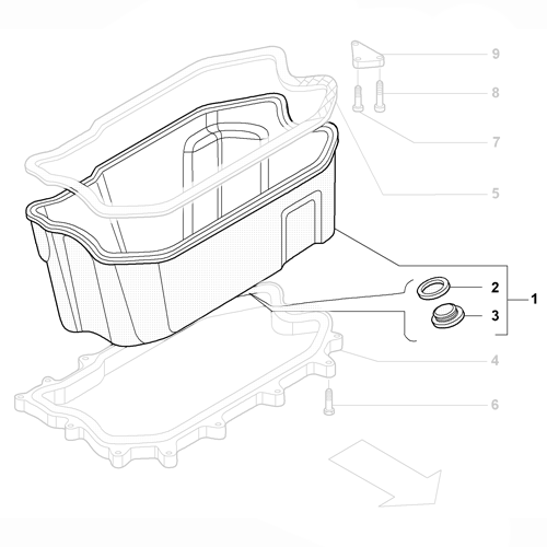 Genuine Oil Sump Pan - Fiat Ducato 2006-Onwards 2.3 | 504328878