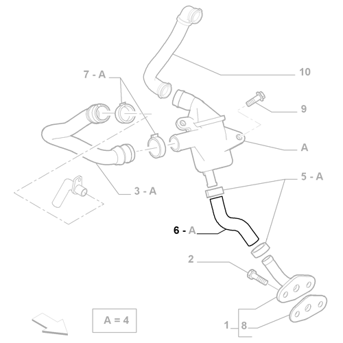 Genuine Oil Separator Flex Sleeve - Fiat 500L / Panda / 1.3 Diesel | 71753770