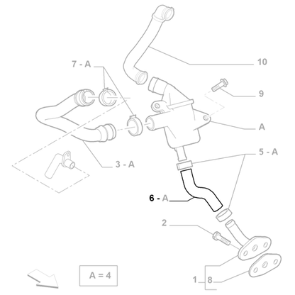 Genuine Oil Separator Flex Sleeve - Fiat 500L / Panda / 1.3 Diesel | 71753770