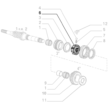 Genuine 3/4th Gear Hub - Fiat / Alfa Romeo / Lancia | 6000100344