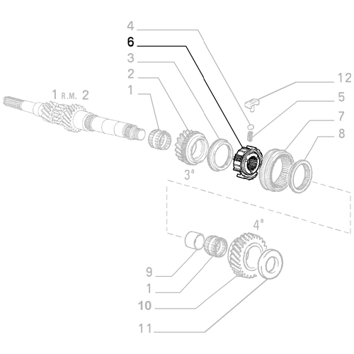 Genuine 3/4th Gear Hub - Fiat / Alfa Romeo / Lancia | 6000100344
