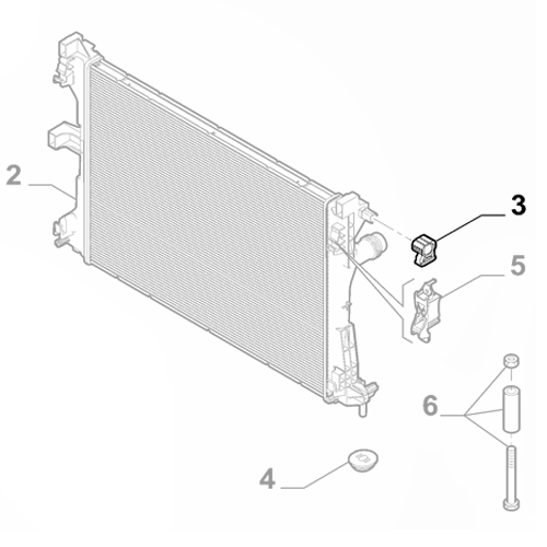 Genuine Radiator Bracket - Alfa Romeo Tonale / Fiat 500X | 52058745
