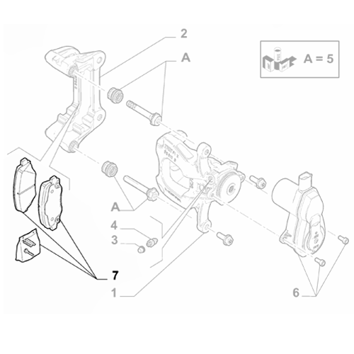 Genuine Rear Brake Pad Set - Fiat 500X 2021-Onwards | 77369350