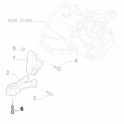 Genuine Engine Bracket Screw And Washer M12X1/75X80 - Fiat / Abarth | 55701888