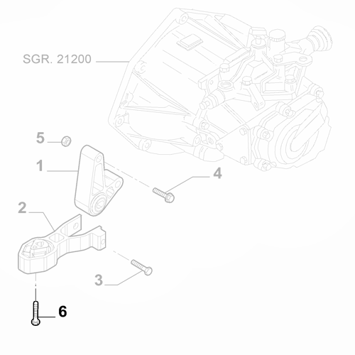 Genuine Engine Bracket Screw And Washer M12X1/75X80 - Fiat / Abarth | 55701888