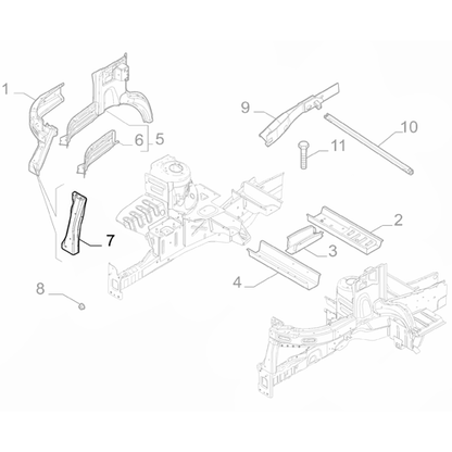 Genuine Centre Right Reinforcement Plate - Fiat Ducato 2014-Onwards | 50154600