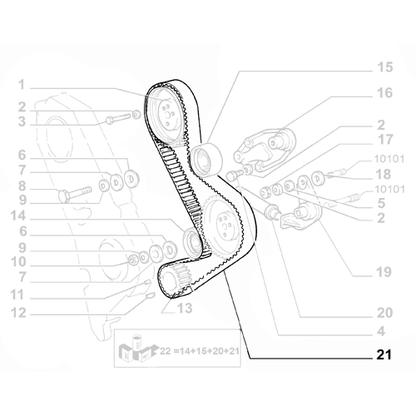 Genuine Timing Belt - Fiat Ducato 1990-2002 Turbo Diesel | 500323627