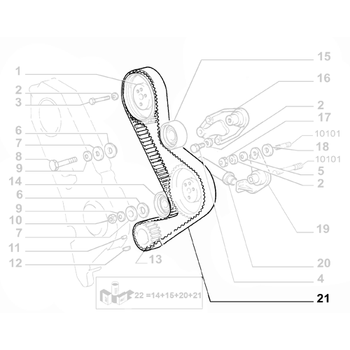 Genuine Timing Belt - Fiat Ducato 1990-2002 Turbo Diesel | 500323627