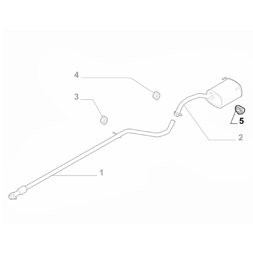 Genuine Exhaust Rubber Pad - Fiat 500 / Palio / Panda | 55208963