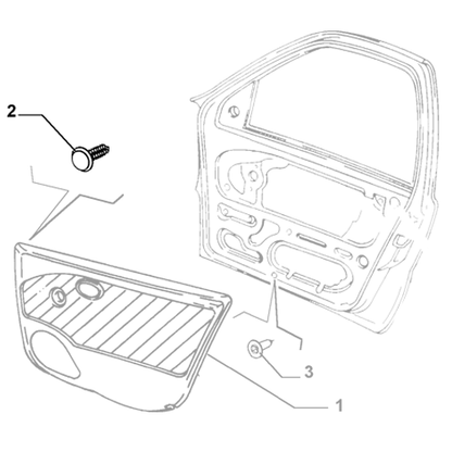 1x Genuine Interior Panel Door Fixing Pin - Fiat Palio / Punto / Strada | 46410400