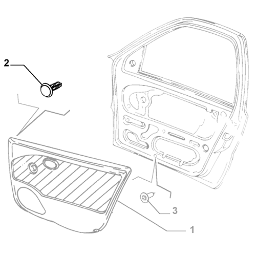 1x Genuine Interior Panel Door Fixing Pin - Fiat Palio / Punto / Strada | 46410400