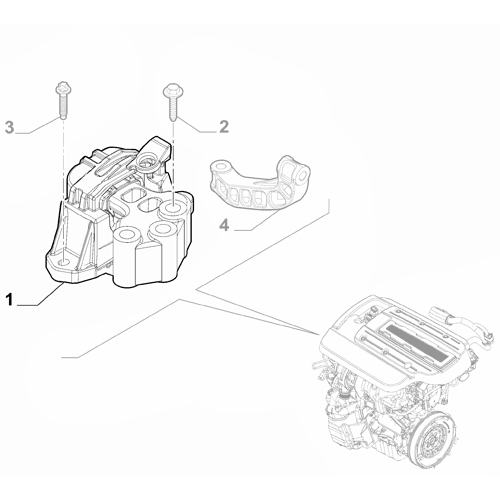 Genuine Engine Mounting - Fiat 500X / Jeep Renegade 1.4 | 52097849