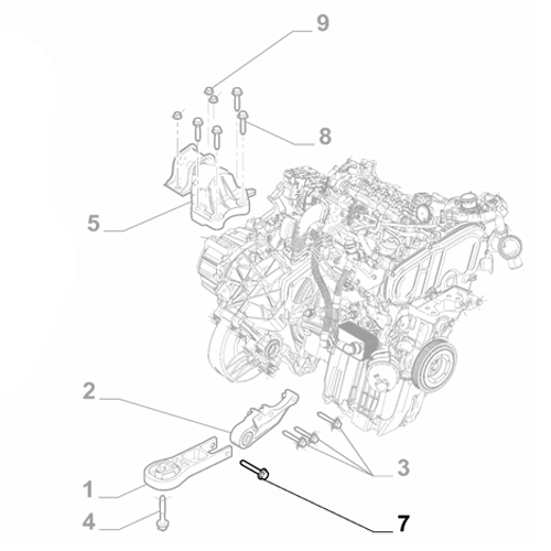 Genuine Engine Bracket Screw - Fiat Ducato 2021-Onwards Manual 2.2 | 46861257