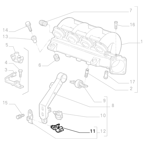 1x Genuine Intake Mainfold Support Clip - Alfa Romeo / Fiat / Jeep | 7723707