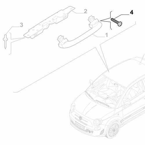 Genuine Interior Fixing Screw - Fiat Grande Punto / Idea / Panda / Punto | 46555555