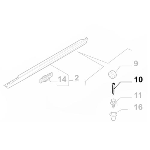 1x Genuine Door Sill Screw - Alfa Romeo Stelvio / Gulia | 50537111