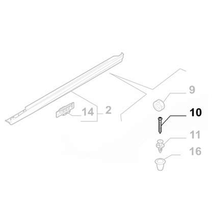 1x Genuine Door Sill Screw - Alfa Romeo Stelvio / Gulia | 50537111