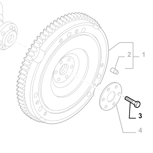1x Genuine Flywheel Screw - Fiat 500L / Alfa Romeo Giulietta 1.4 | 55231630