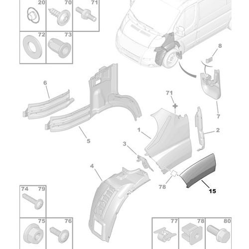 Genuine Front Right Wing Protector - Peugeot Boxer III | 1685340780