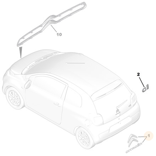 Genuine C1 Citroen Rear Badge - Citroen C1 2005-2022 | B000919680