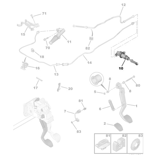 Genuine Declutching Master Cylinder - Citroen C4 / DS 4 | 9800212580