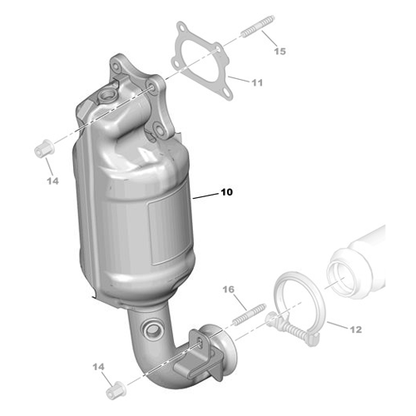 Genuine Catalytic Converter Silencer - Citroen / Peugeot Petrol 1.2 | 9822117480