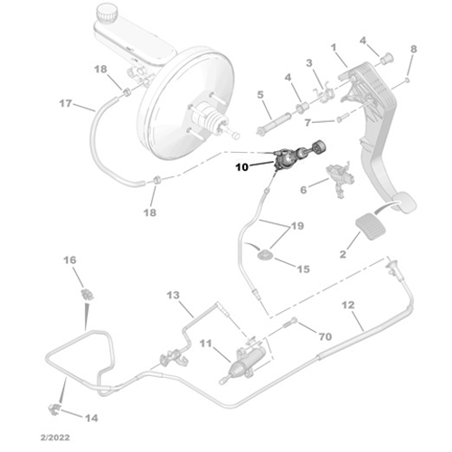 Genuine Declutching Master Cylinder - Peugeot / Citroen RHD | 1689838480