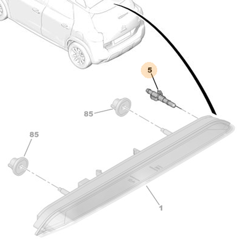 Genuine Rear Window Washer Jet - Citroen C3 Aircross 2017-2024 | 1609718980