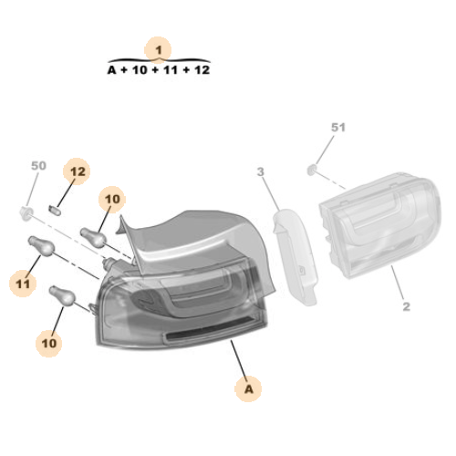 Genuine Left Rear Light - Citroen C4 Cactus | 9821349980