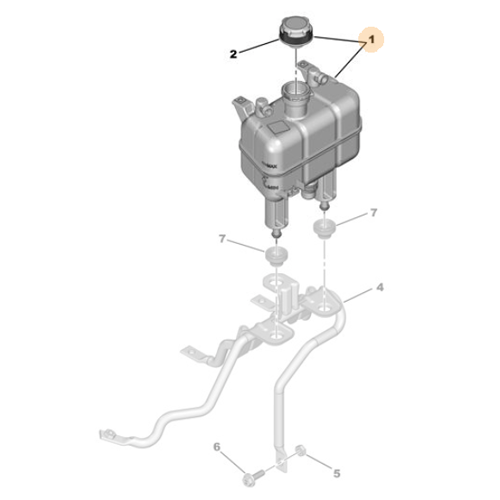 Genuine Degassing Tank - Peugeot Boxer III / Citroen Relay Diesel | 1674058380