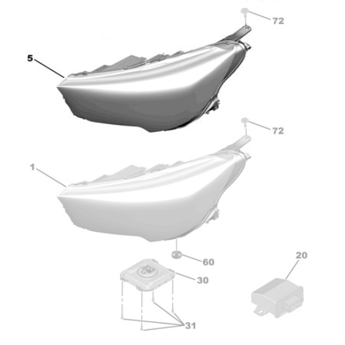 Genuine Front Left LED Headlamp - Vuaxhall Crossland | 1687836180