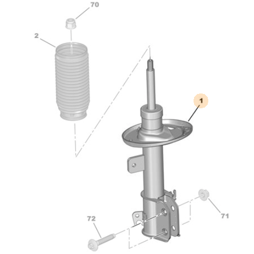 Genuine Front Right Shock Absorber - Vauxhall Corsa | 9837414780