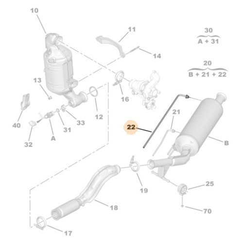 Genuine Pressure Sensor Pipe - Peugeot Expert IV / Traveller | 1616151080