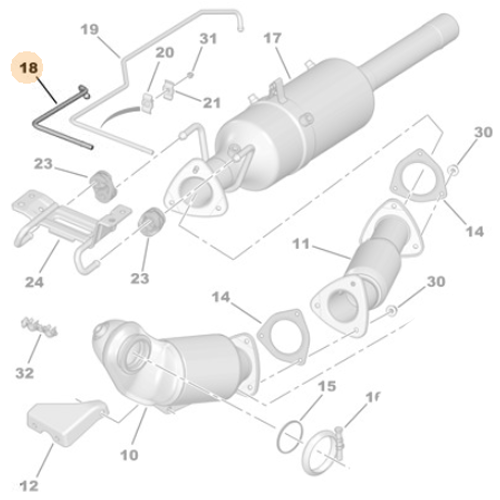 Genuine Pressure Pipe - Citroen Relay III / Peugeot Boxer III | 1606612480
