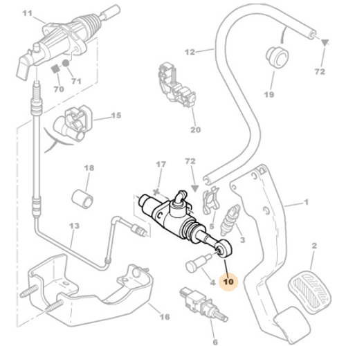 Genuine Declutching Master Cylinder - Peugeot Boxer / Citroen Relay | 1607332180