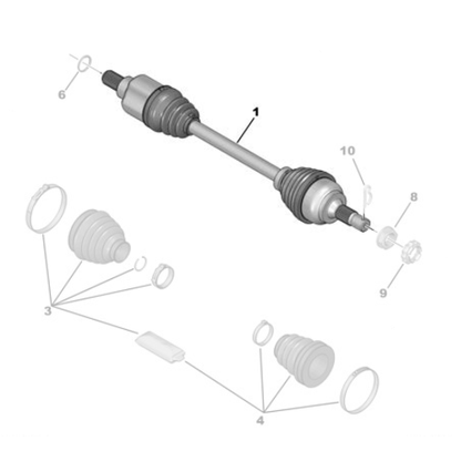 Genuine Left Driveshaft - Peugeot 2008 / 207 Automatic | 3272LN