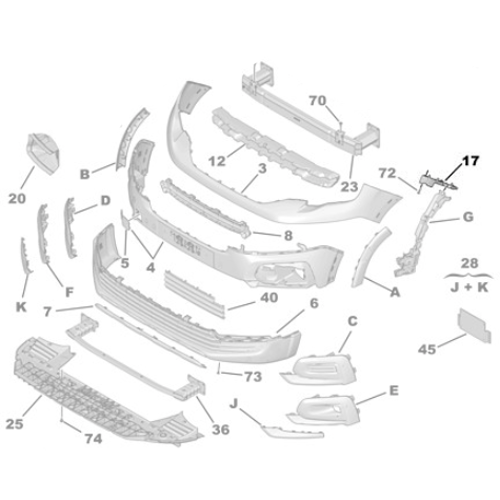 Genuine Left Front Bumper Bracket - Peugeot Partner / Rifter | 9821847480